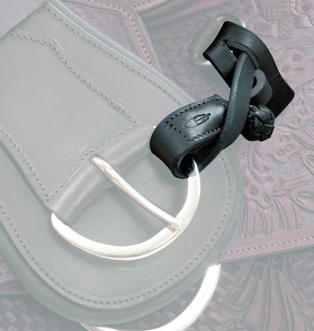 Holder for girths and stirrups, leather