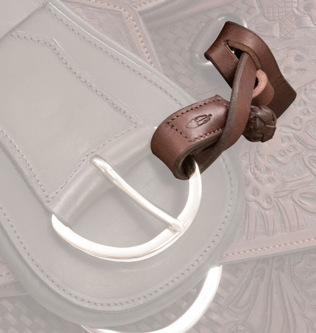 Holder for girths and stirrups, leather